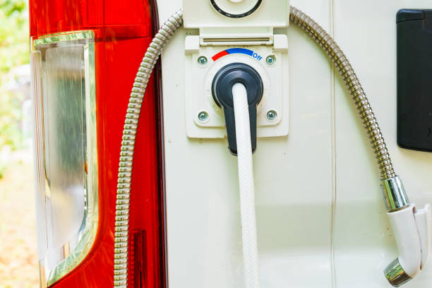 istock Rv caravan exterior shower 1356546658