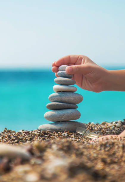 istock Pebbles are beautiful pebbles on the sea. Selective focus. 1356549094