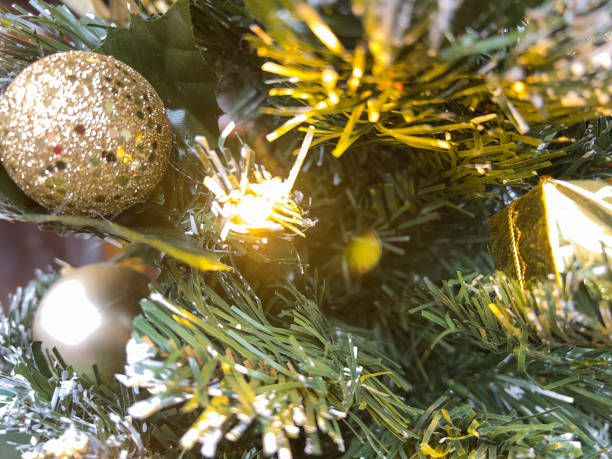 istock Lights and decorative on the Christmas tree. 1356549100