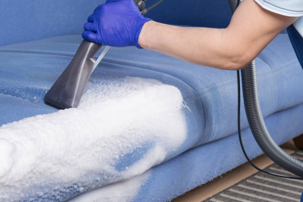 istock cleaning vacuum cleaner, using a brush, close-up, collects a thick white foam, after removing stains 1356550475