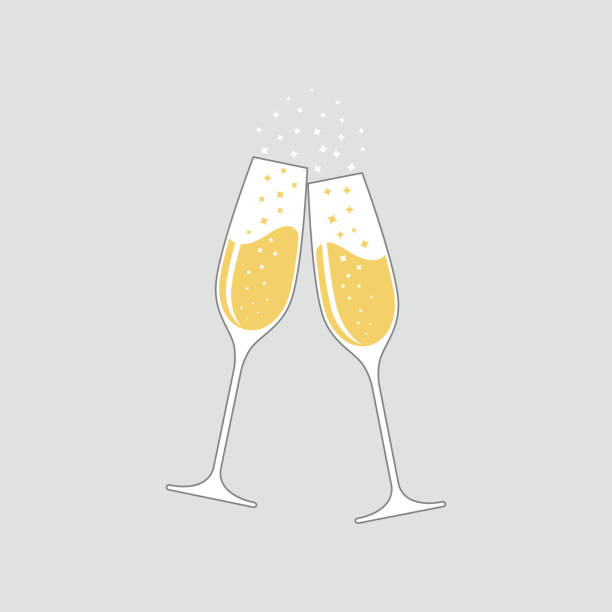 illustrations, cliparts, dessins animés et icônes de verre magique - flûte à champagne