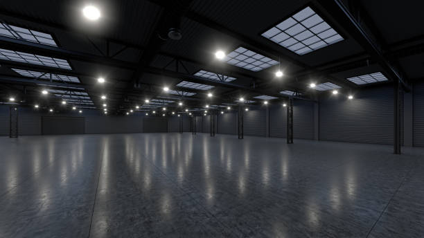istock 3D render of empty exhibition space. backdrop for exhibitions and events. Tile floor. Marketing mock up. 1356554404
