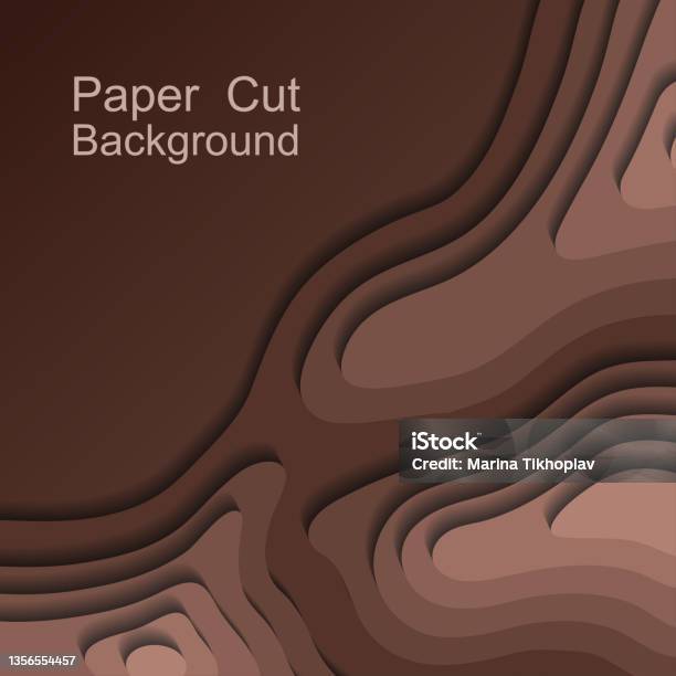 Papercut Topography Design For Banner Or Flyer Topographic Relief Map ...