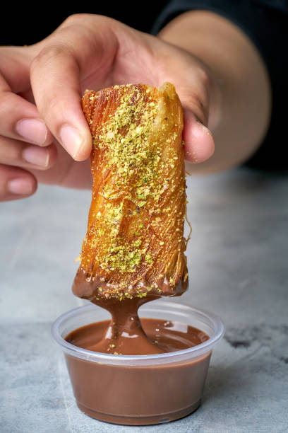 Arabian Dessert rolls - Kanafa with chocolate