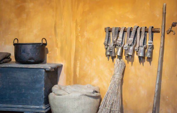 Old and disused cowbells for cattle
