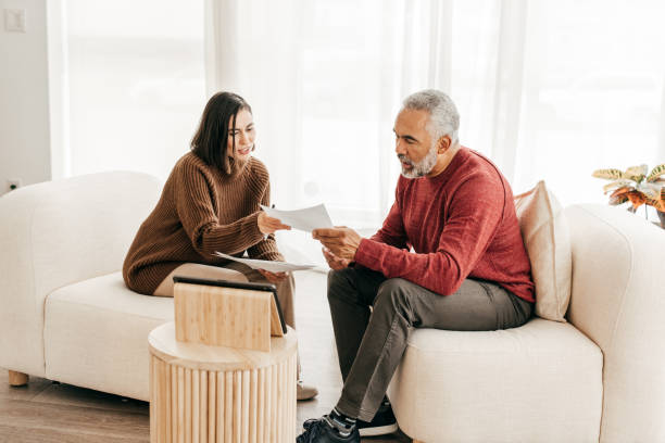 Senior man Meeting with financial  advisor