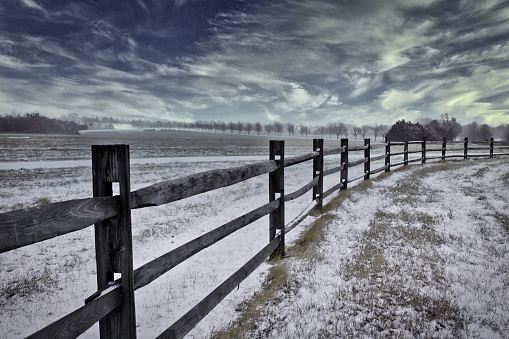 Snow Fence and Field