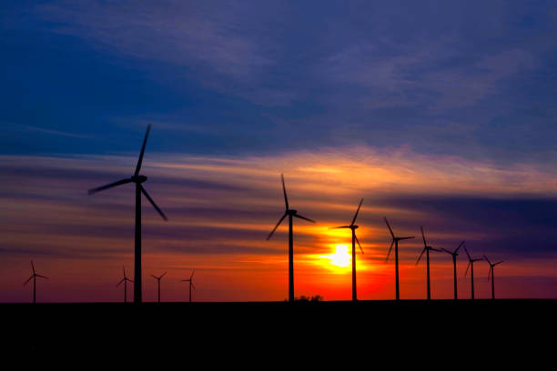 istock Iowa Wind Farm at Sunset 1356566194