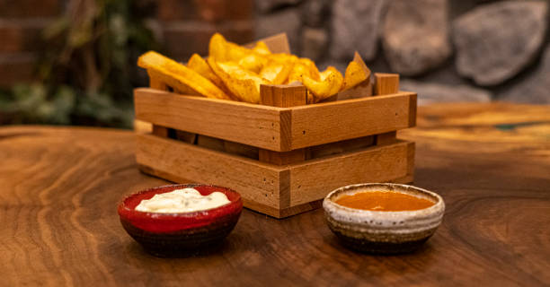 istock French fries ketchup and mayonnaise 1356568128