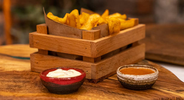 istock French fries ketchup and mayonnaise 1356568141