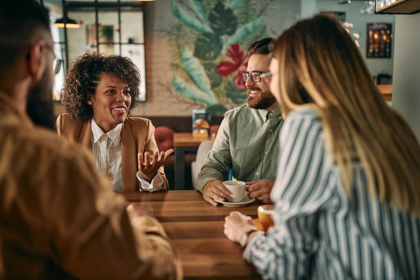 istock Coffee and conversation always go well together 1356571256