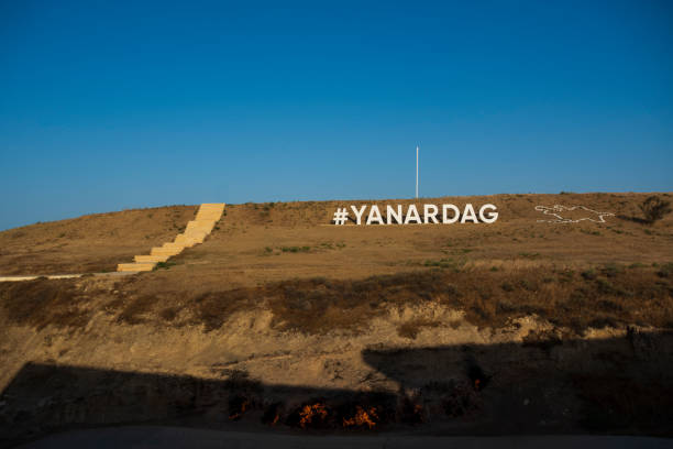 yanar dag, the burning mountain, absheron penisula, Azerbaijan