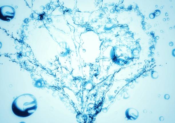 istock Illustration of heart-shaped blue splash 1356576849