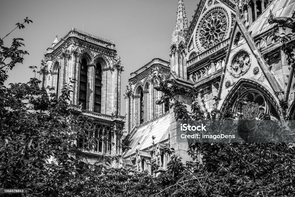 Church Steeple from Notre Dame Cathedral in Paris Church Steeple from Notre Dame Cathedral in Paris, France Paris - France Stock Photo