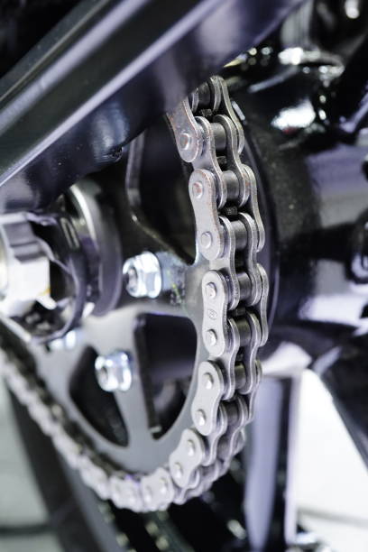 istock Close-up Chain driven motorcycle detail 1356580959