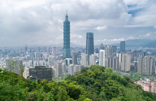 istock Taipei Skyline, as seen from Hillside Forest Park 1356584679