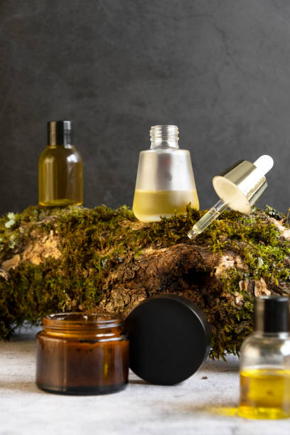 istock Essential oils for aromatherapy, eco natural cosmetics concept 1356589381