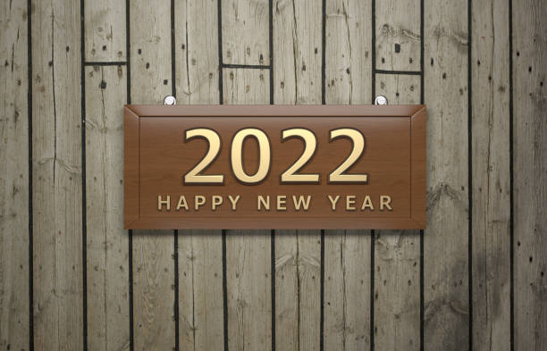 istock New Year 2022 Creative Design Concept with name board 1356596092