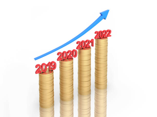 istock New Year 2022 Creative Design Concept with Gold Coins 1356596112