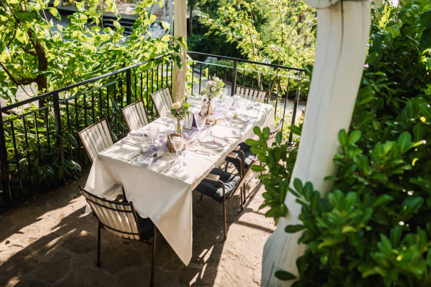 istock Beautifully decorated table for a lunch. 1356601328