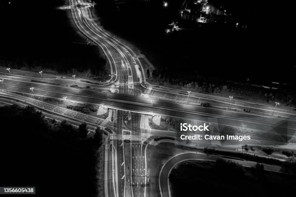 Aerial View Of A Unique City Roads And Interchanges Bangkok Exp Stock Photo - Download Image Now