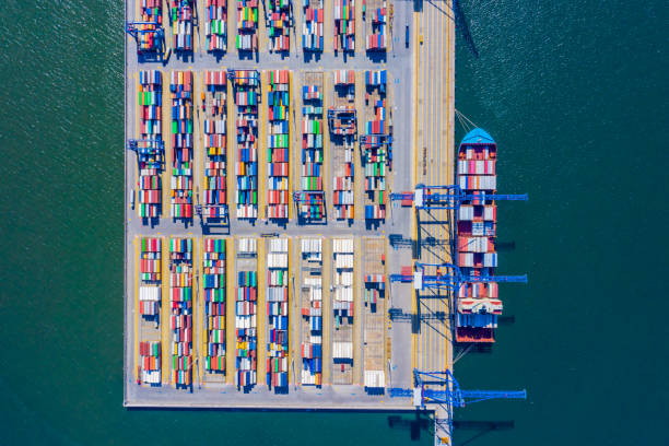 istock Container ship in export and import business and logistics. Ship 1356606229