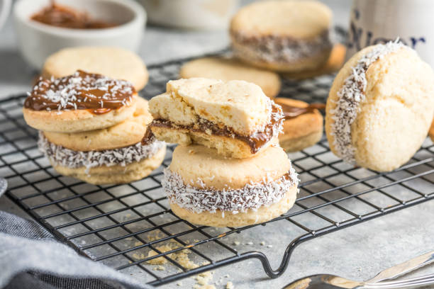 istock Alfajores: Traditional Peruvian cookies filled with caramel 1356607788