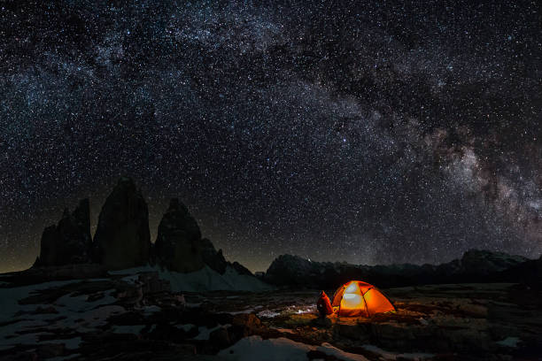 istock Camping in the Mountains under the stars 1356610107