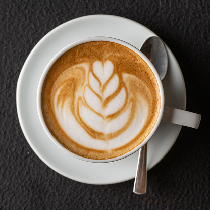 latte art coffee hot drink
