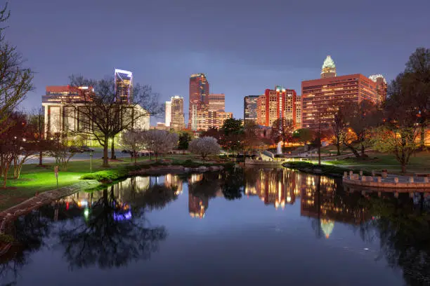 Photo of Charlotte, North Carolina, USA Uptown Skyline at Marshall Park