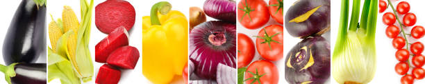 istock Different useful vegetables isolated on white background. Glass skinali. Wide photo. 1356622116