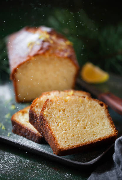 istock Delicious homemade lemon loaf (pound) cake 1356622772