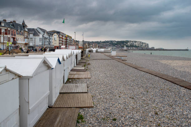 istock Beach cabins on a French coast 1356625489