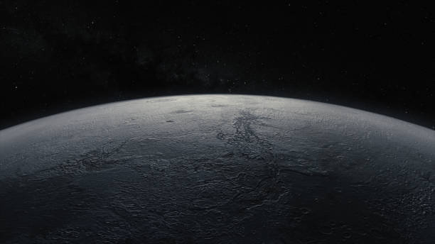 istock Cosmos concept. Flight over moon. Top view of the planet's surface. 3d Illustration 1356627534