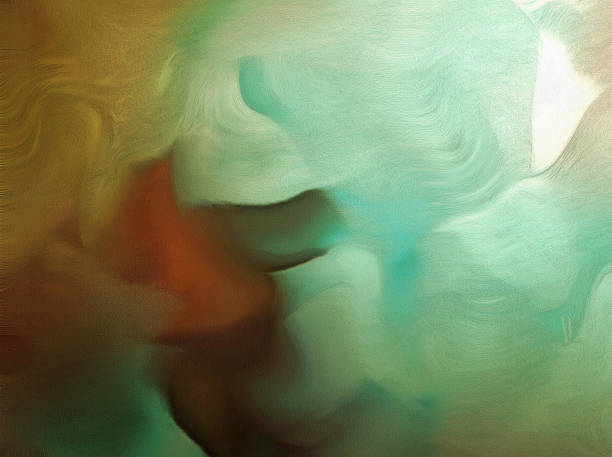 Painting on canvas. Abstract background in pastel colors. 3D rendering