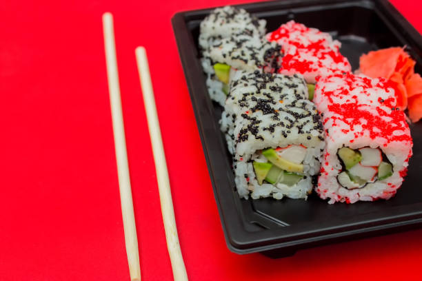istock Set of fresh delicious rolls 1356628967