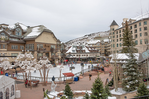 view of Beaver Creek central plaza - Colorado - USA