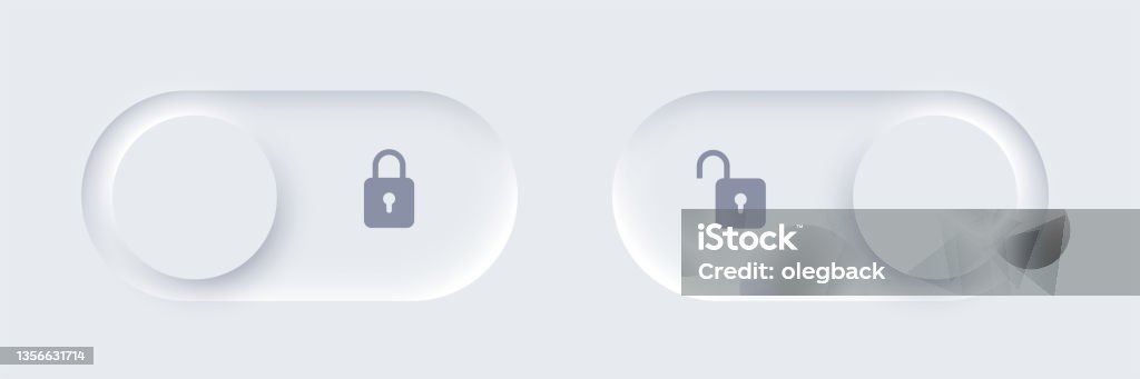 Button Lock Slider Neumorphic Lock And Unlock Slide Buttons Set User Web Interface ...