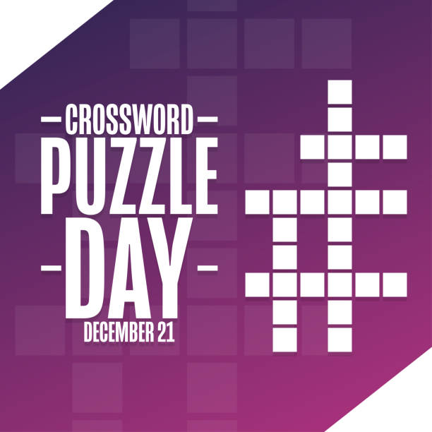 Crossword Puzzle Day. December 21. Holiday concept. Template for background, banner, card, poster with text inscription. Vector EPS10 illustration. Crossword Puzzle Day. December 21. Holiday concept. Template for background, banner, card, poster with text inscription. Vector EPS10 illustration crossword stock illustrations