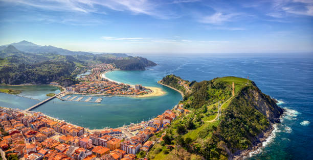 istock Aerial view of Ribadesella. 1356635783