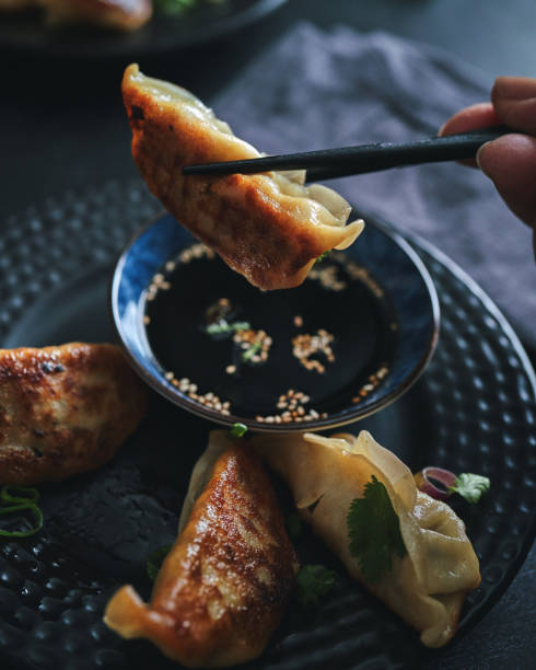istock Japanese Gyoza Dumplings 1356638877