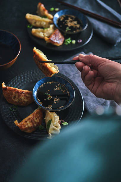 istock Japanese Gyoza Dumplings 1356638881