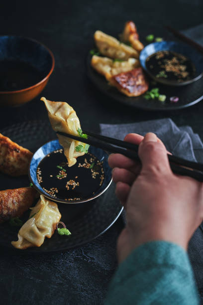 istock Japanese Gyoza Dumplings 1356638882