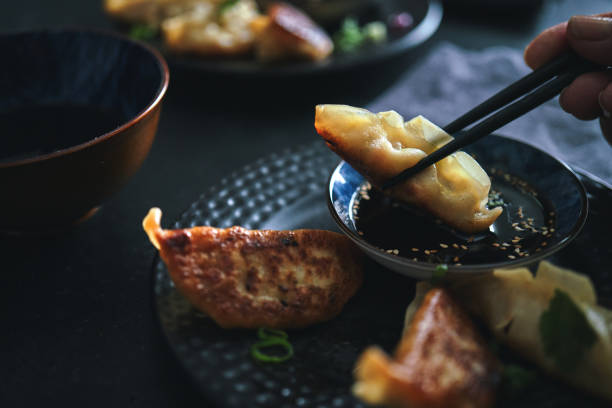 istock Japanese Gyoza Dumplings 1356638884