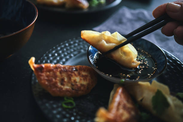 istock Japanese Gyoza Dumplings 1356638886