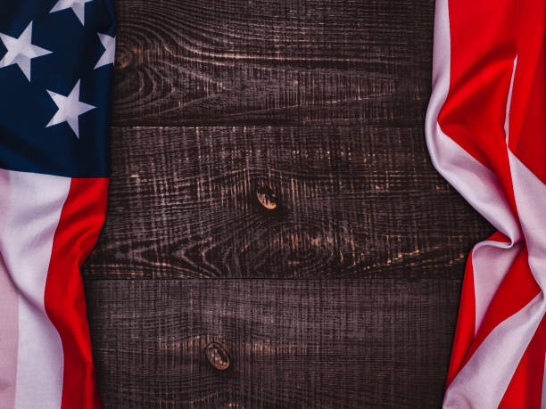istock Beautiful postcard with the American Flag 1356638888