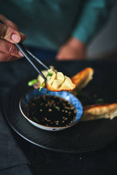 istock Japanese Gyoza Dumplings 1356638897