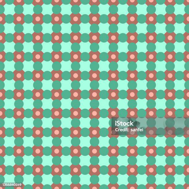 Repeating Ditto Pattern Seamless Repeat Pattern With Dots In A Grid Vector Illustration Stock ...