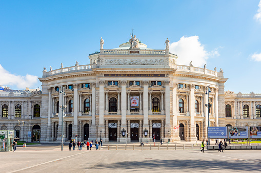 Vienna, Austria - October 2021: Burg theater in center of Vienna