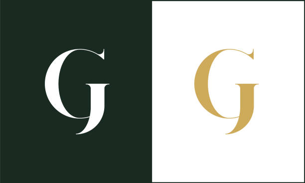 GJ ,JG Abstract Letters Logo Monogram GJ ,JG Abstract Letters Logo Monogram fancy letter b drawing stock illustrations